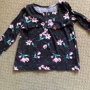 3T Carter’s black and pink floral top